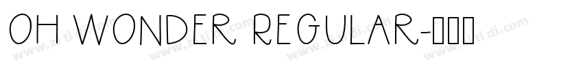 Oh wonder Regular字体转换